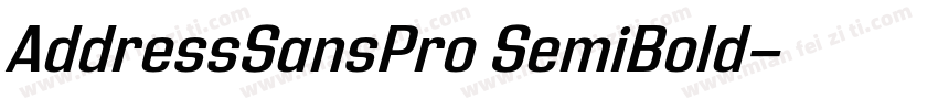 AddressSansPro SemiBold字体转换